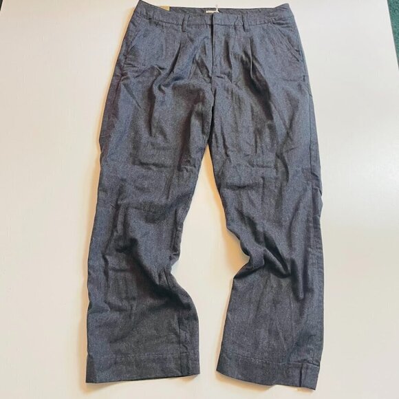 NWT Faherty Rory Pant Trouser Tweed Grey Charcoal Tailored Straight Wide Leg XXL - Picture 3 of 14